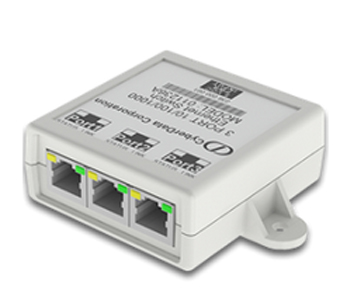 CYBERDATA, 3 PORT GIGABIT ETHERNET SWITCH